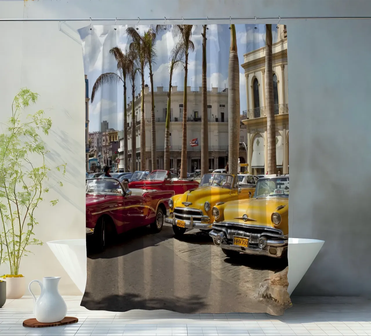 Oldtimer in Havanna tenda da doccia da Reisefotografie - Bilder aus aller Welt