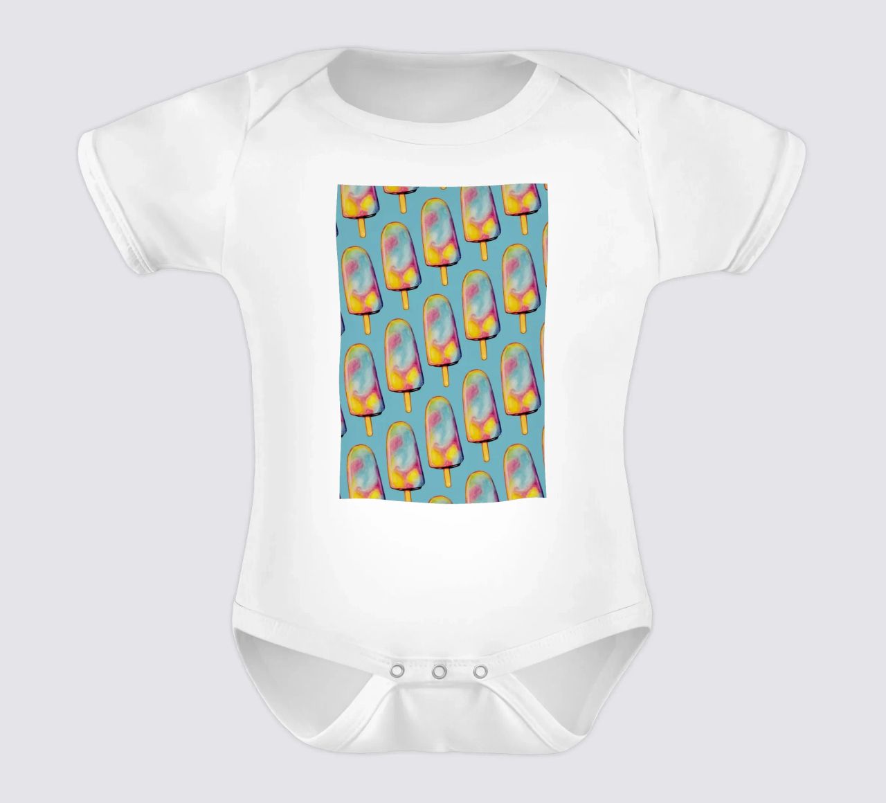 Rainbow Paddle Pop body neonato maniche corte da Kelly Gilleran