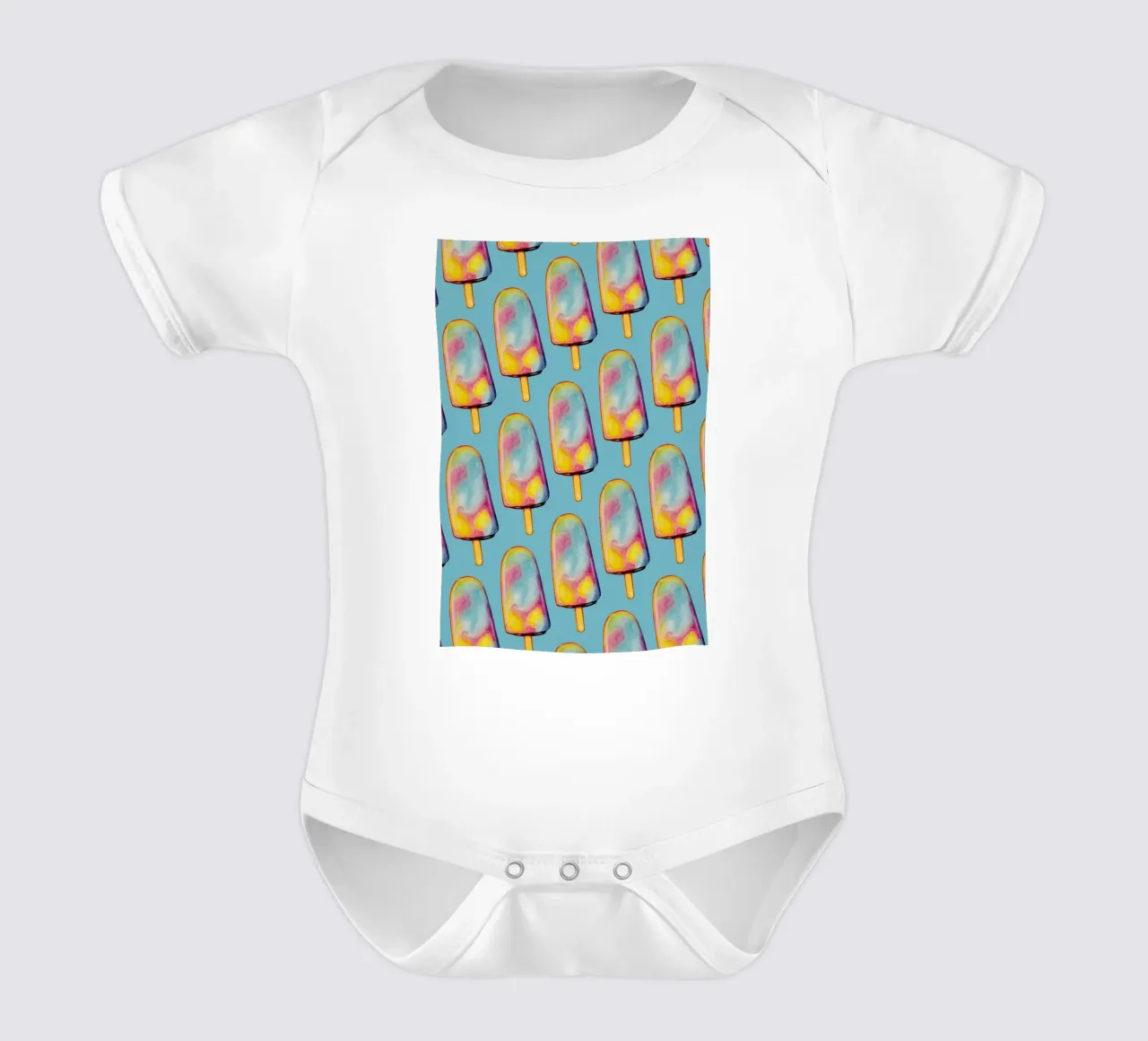 Rainbow Paddle Pop body neonato maniche corte da Kelly Gilleran
