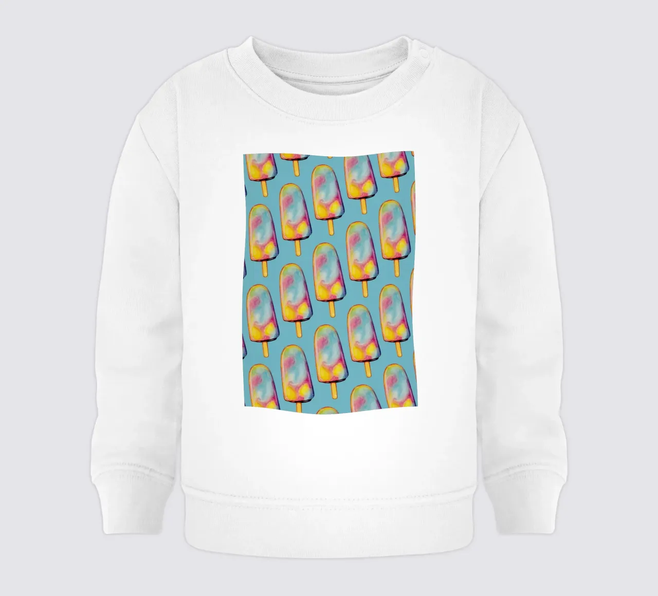 Rainbow Paddle Pop baby sweatshirt van Kelly Gilleran