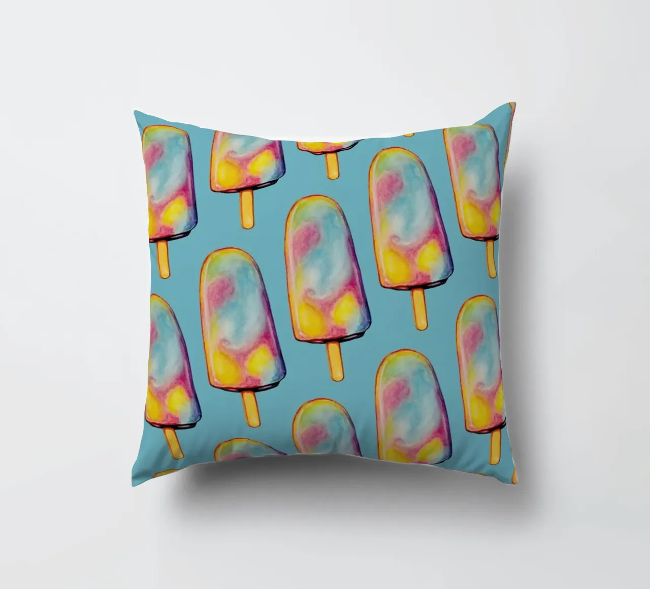 Rainbow Paddle Pop Kissen von Kelly Gilleran