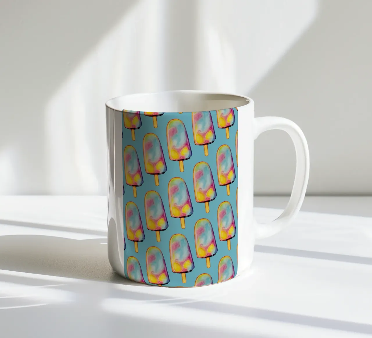 Rainbow Paddle Pop Keramik Tasse von Kelly Gilleran