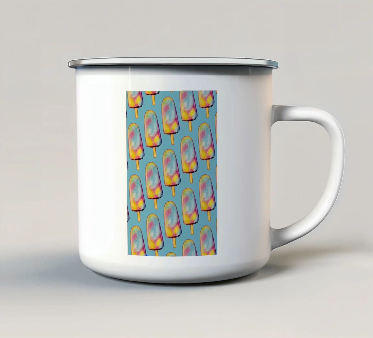 Rainbow Paddle Pop tazza in smalto da Kelly Gilleran