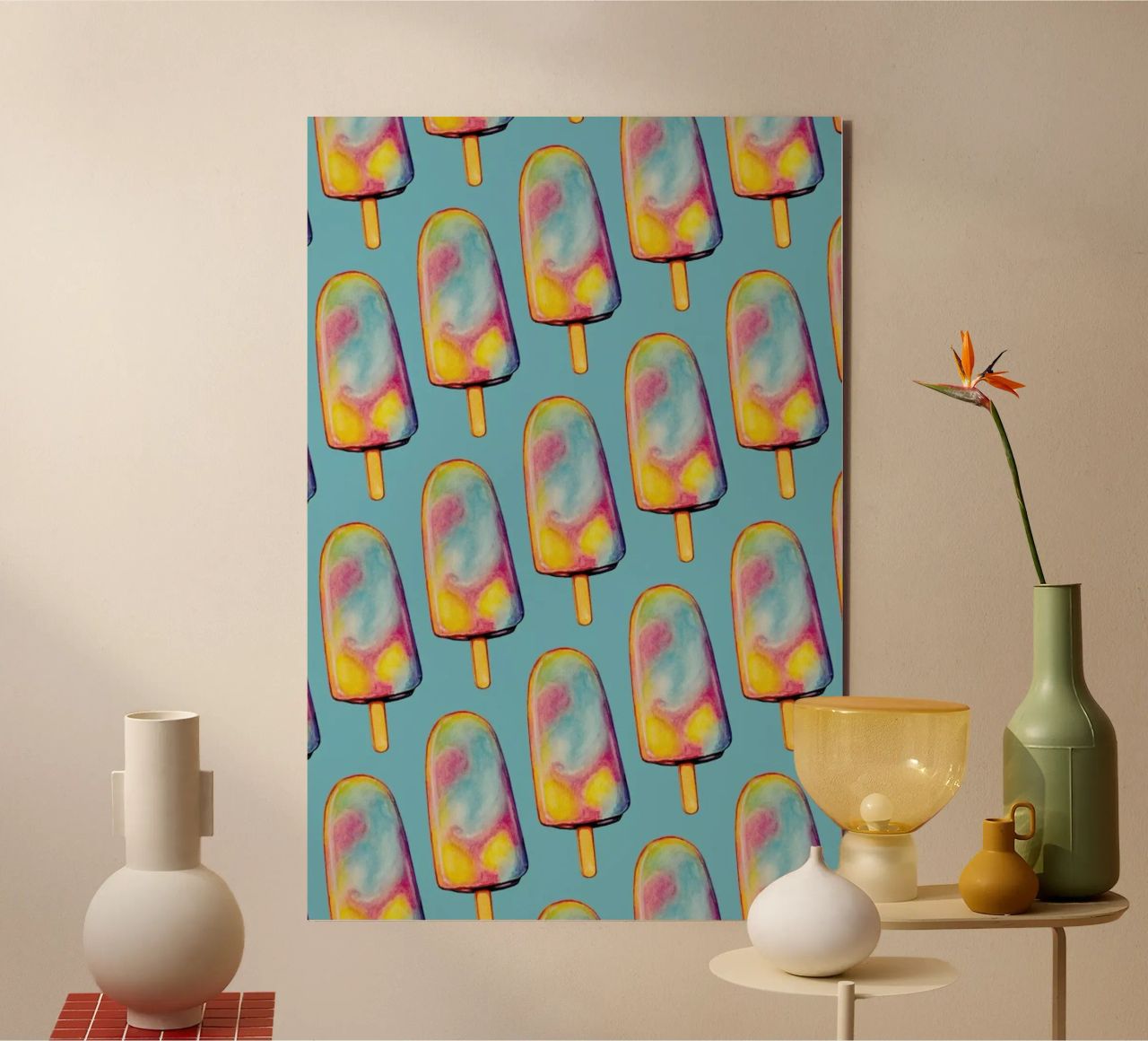 Rainbow Paddle Pop alluminio dibond da Kelly Gilleran