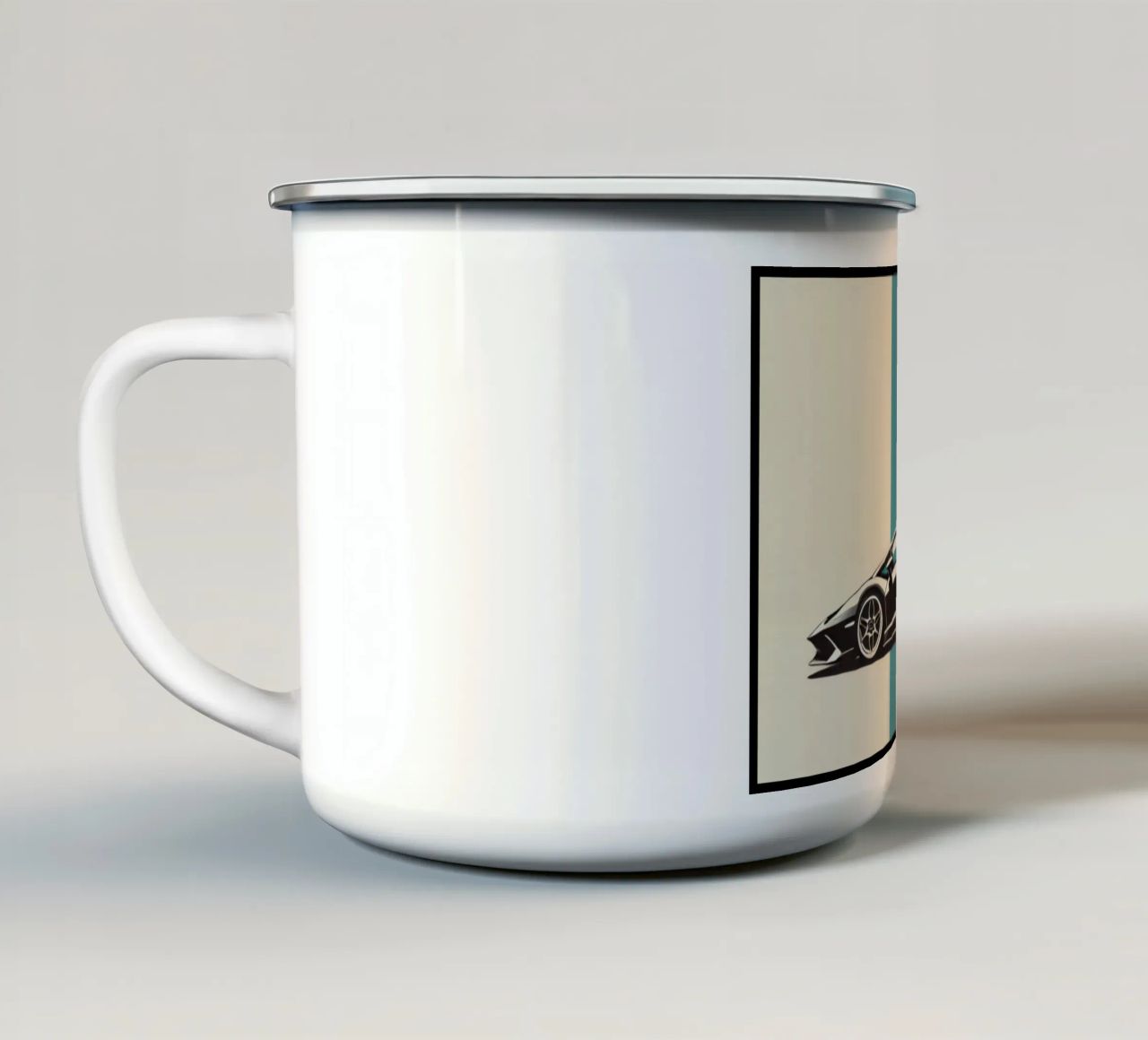 Lamborghini - Impression d'affiches anciennes mug en émail de posterprints-by-nomad