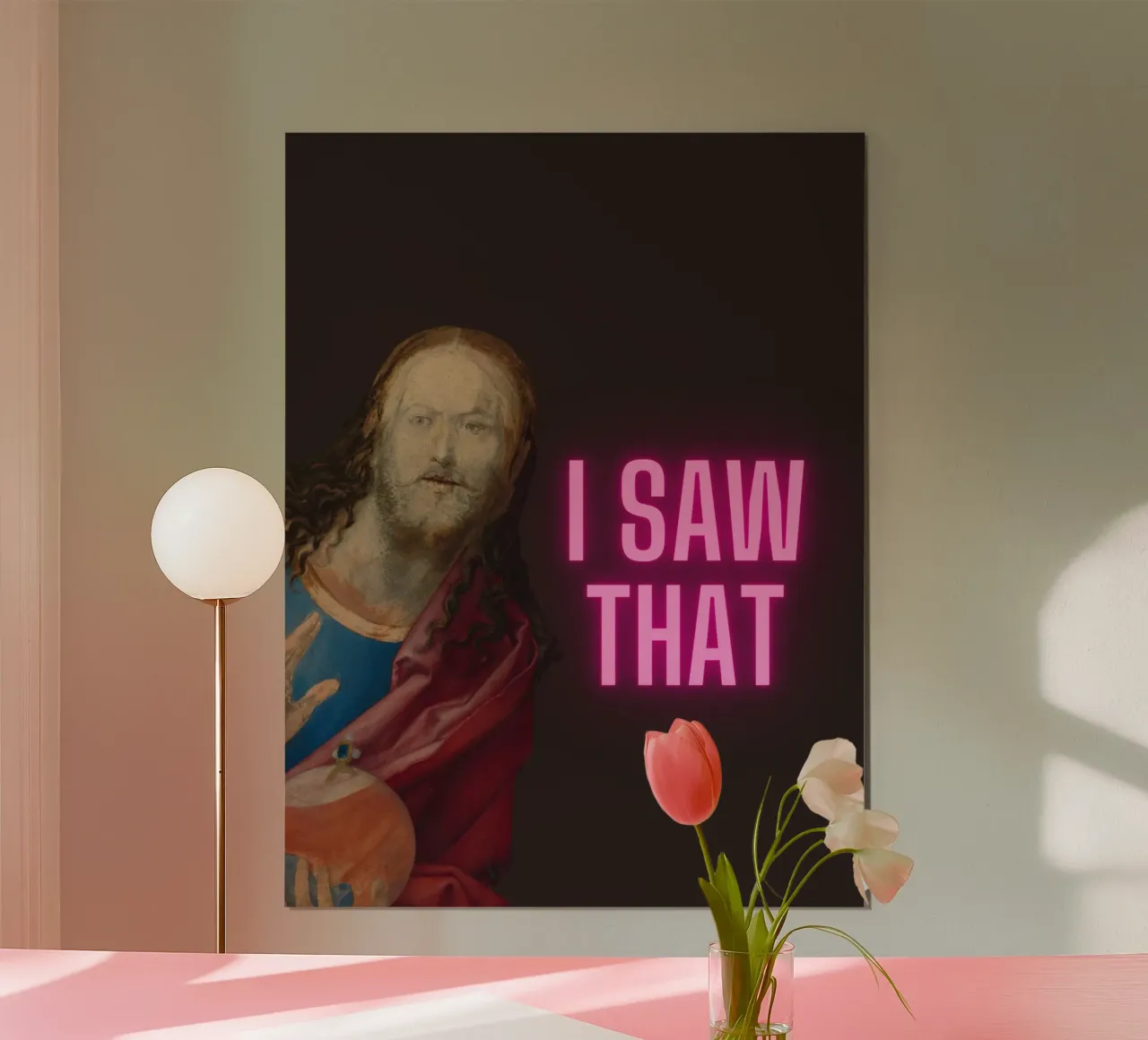 I SAW THAT poster con telaio in alluminio da ramosashop
