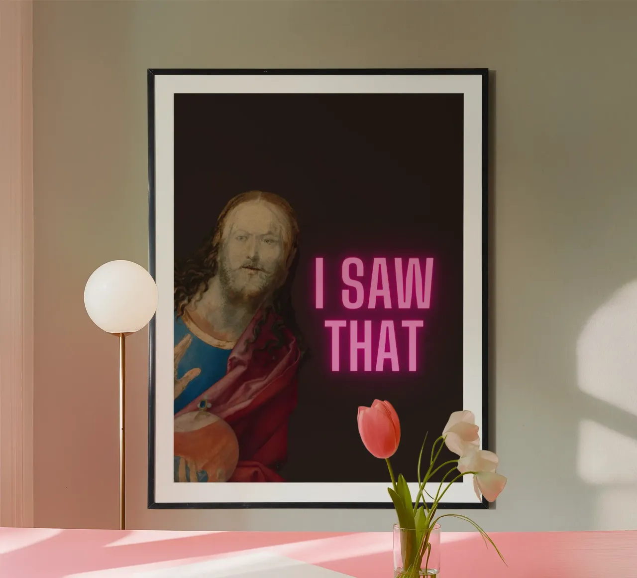I SAW THAT poster con telaio in alluminio da ramosashop