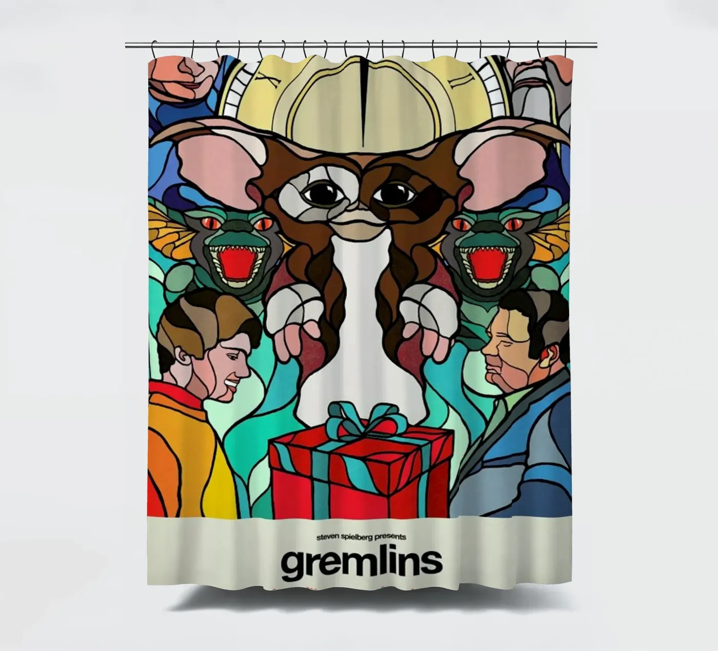 Gremlins douchegordijn van Van Orton Design