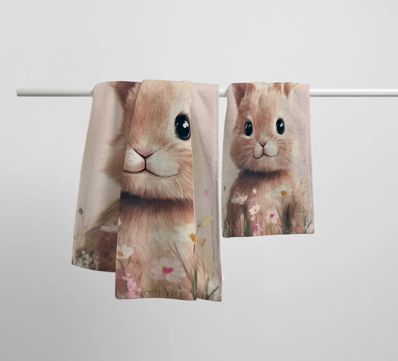 Hero #37: Hare in spring towel by farbenhelden