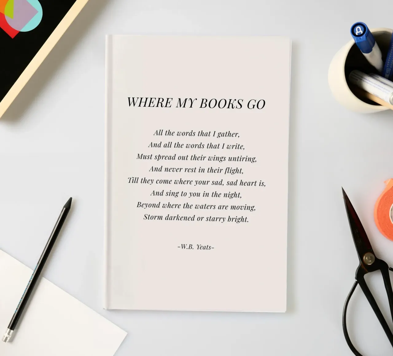 Where my book go poem notebook by Paigaam Studio