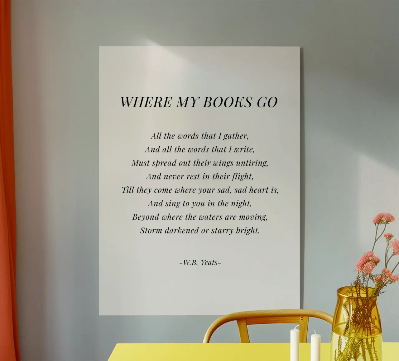 Where my book go poem metacrilato de Paigaam Studio