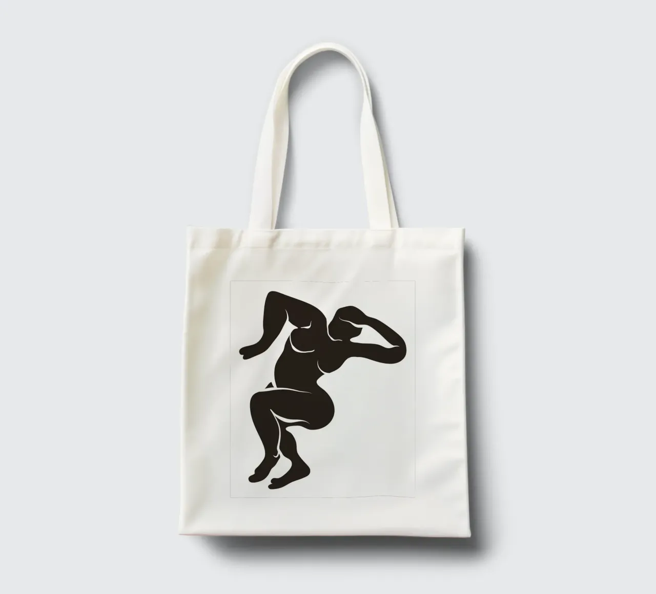 silhouette of a human form borsa in juta da ramosashop