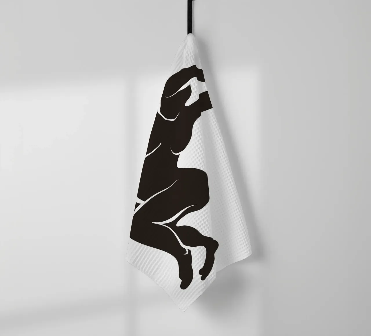 silhouette of a human form canovaccio da cucina da ramosashop