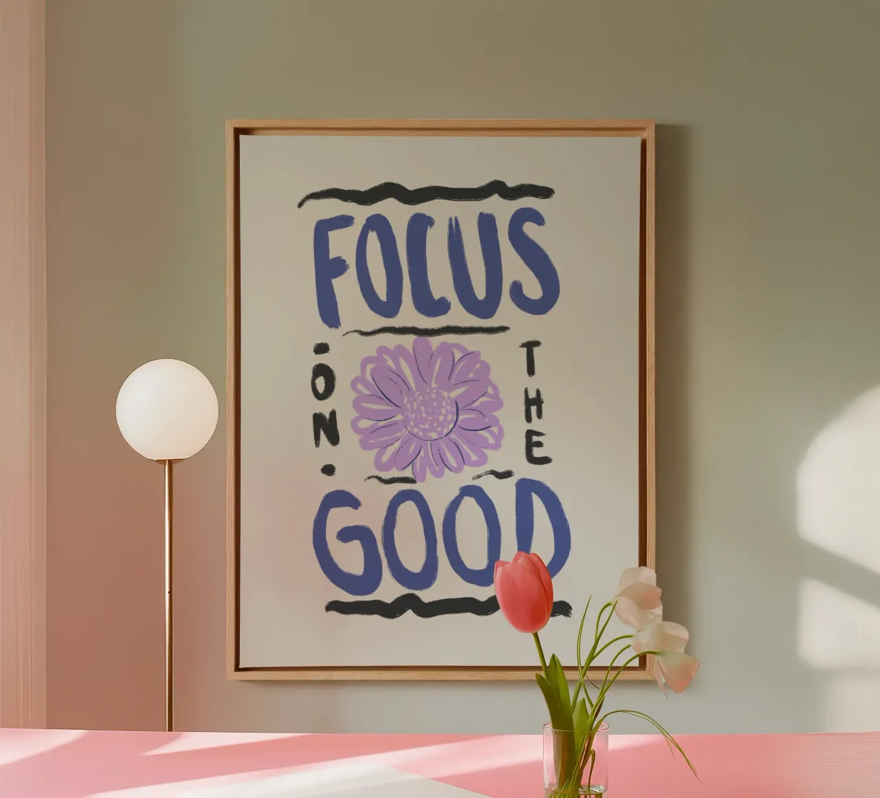 Focus on the Good tela con Cornice a cassetta da Magnific