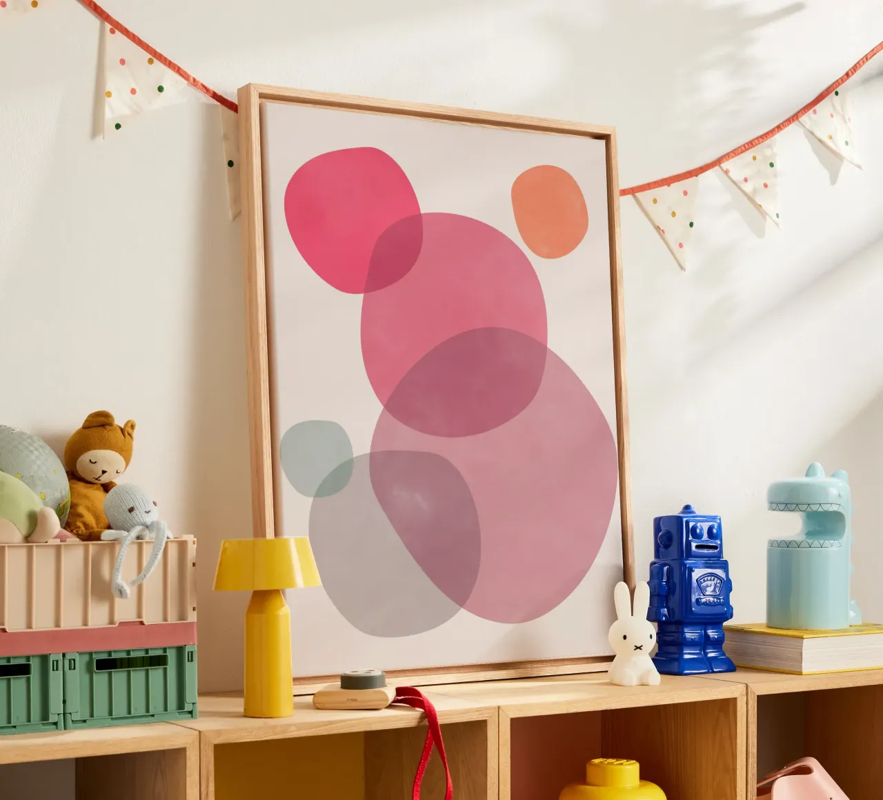Bubbles N3 tela con Cornice a cassetta da susanapaz