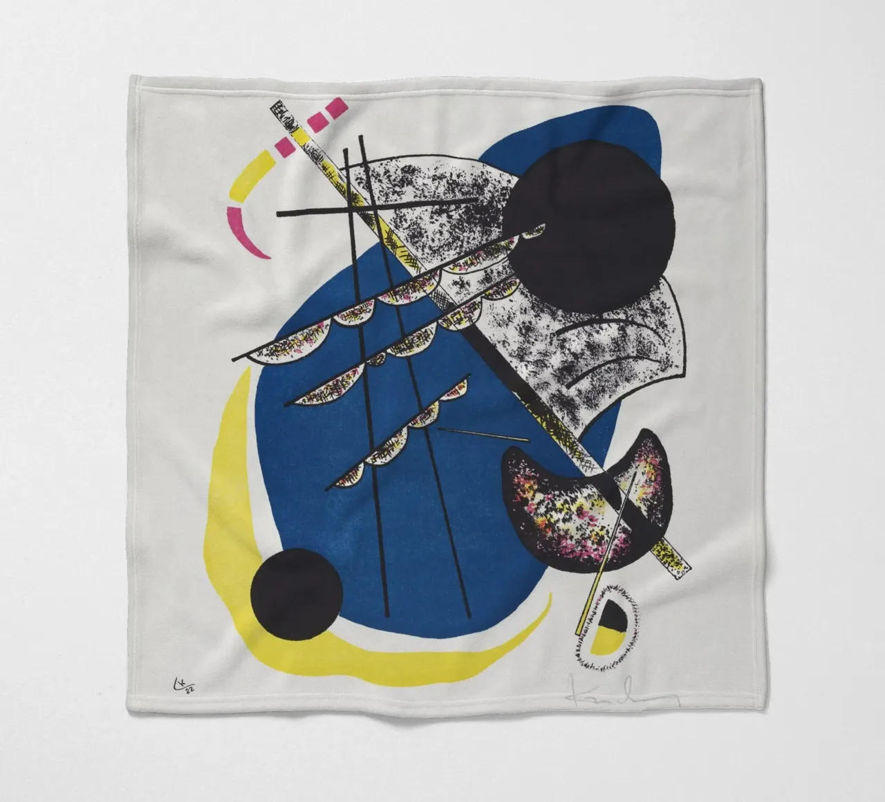 Wassily Kandinsky - Kleine Welten II coperta in pile da Old Masters