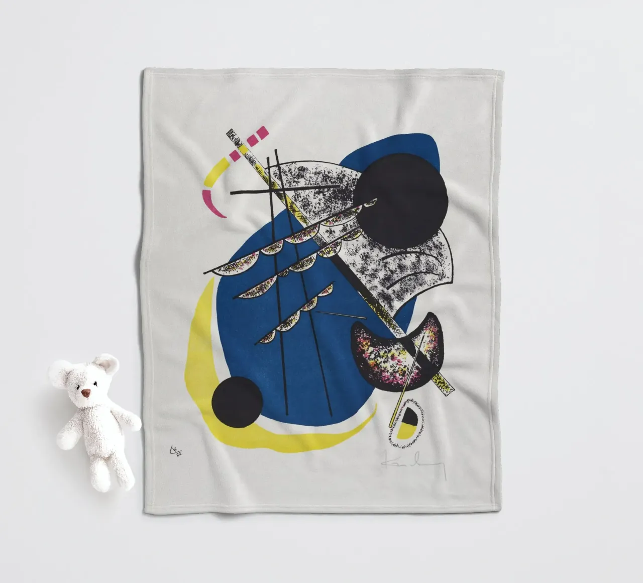 Wassily Kandinsky - Kleine Welten II coperta in pile da Old Masters