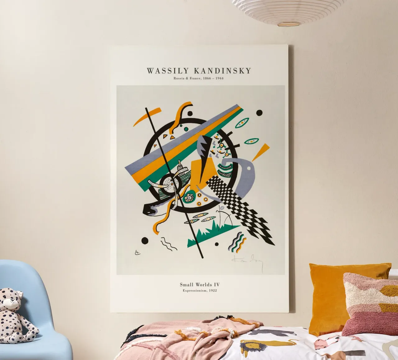 Wassily Kandinsky - Kleine Welten IV tela con Cornice a cassetta da Old Masters