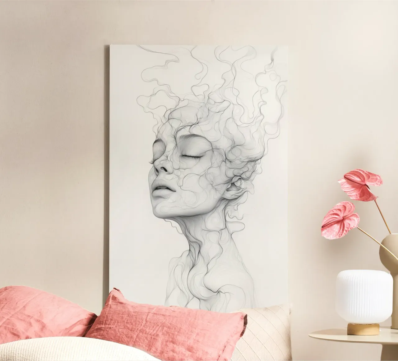 Clouds in the head canvas with Floater frame by selinajaecks