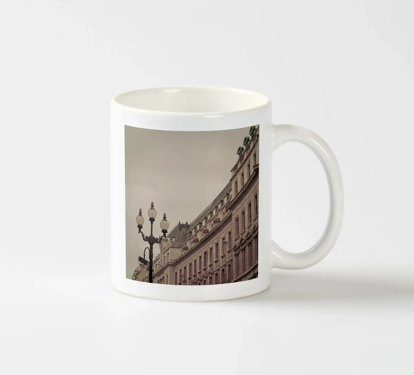 Regent St Square ceramic mug by Keri Bevan