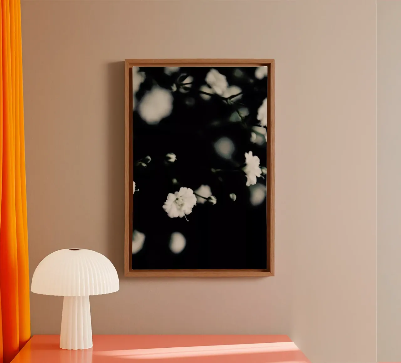Babys Breath tela con Cornice a cassetta da Ingrid Beddoes