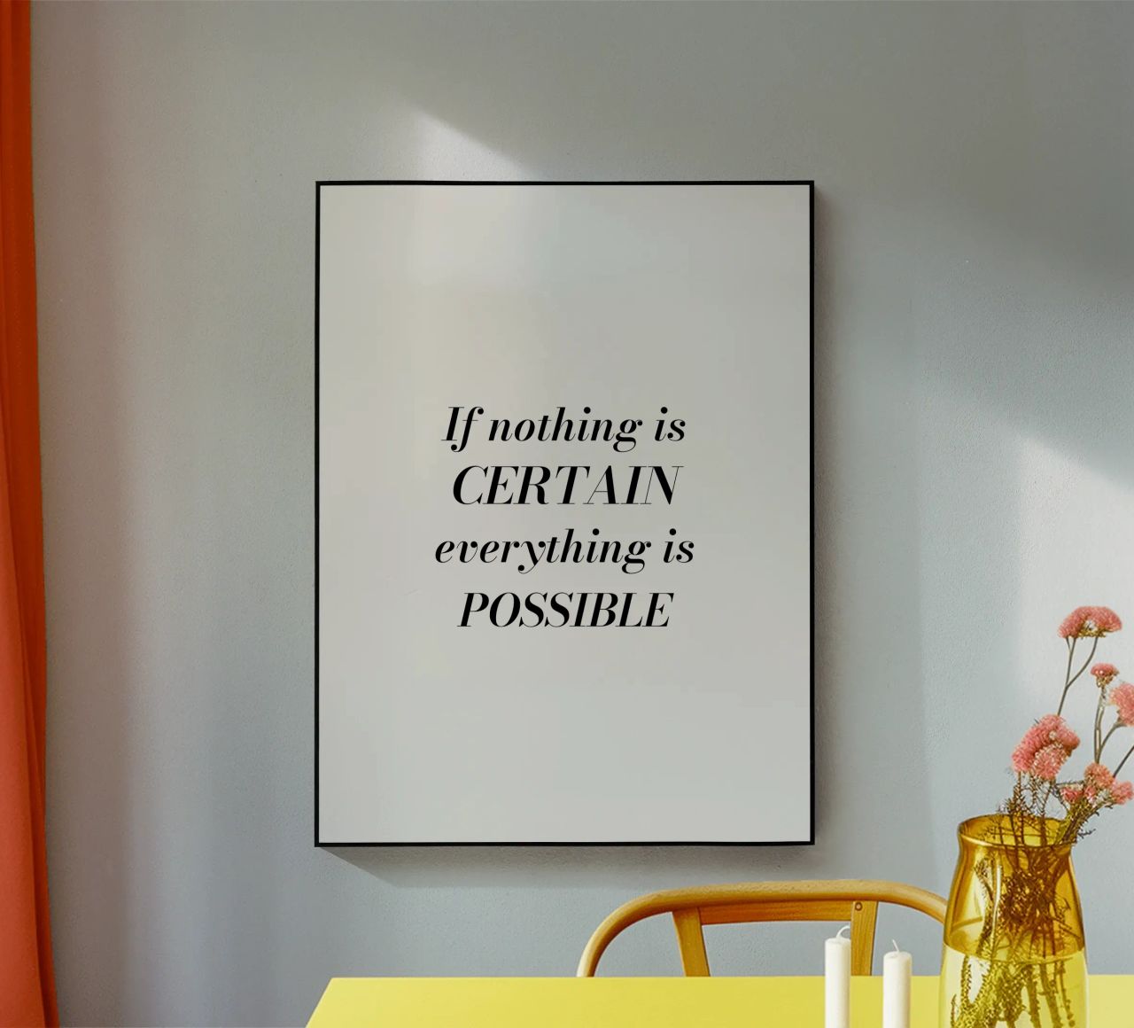If nothing is certain, everything is possible plexiglass da Magnific