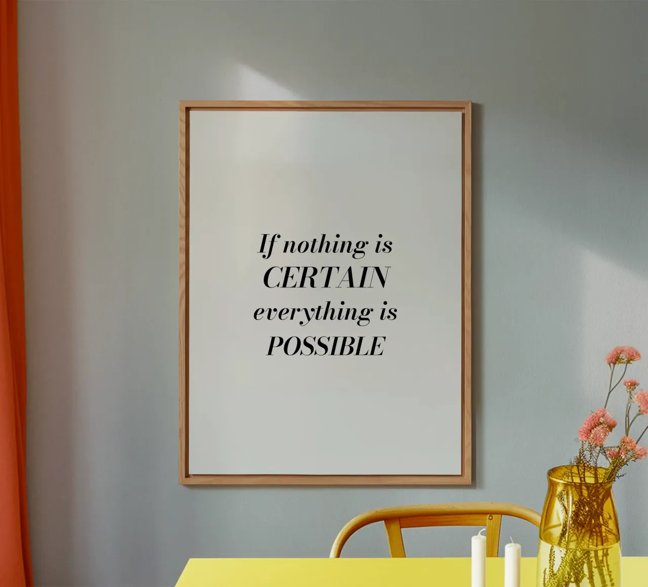 If nothing is certain, everything is possible Forex-Platte von Magnific