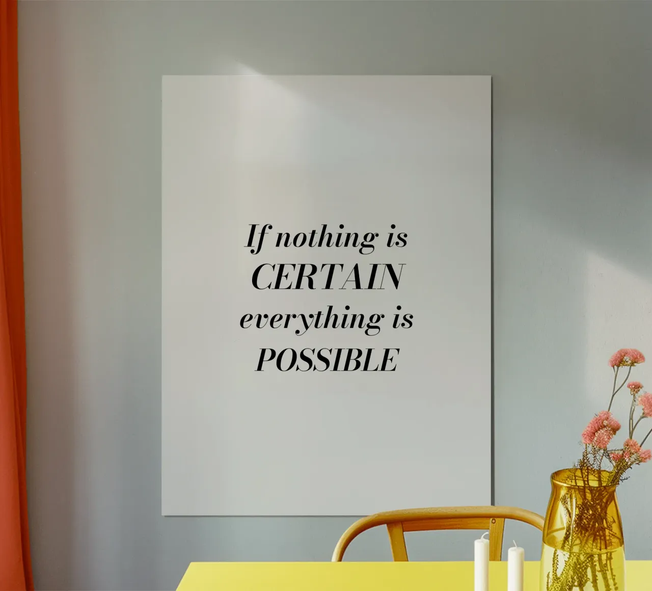 If nothing is certain, everything is possible carta hahnemühle da Magnific