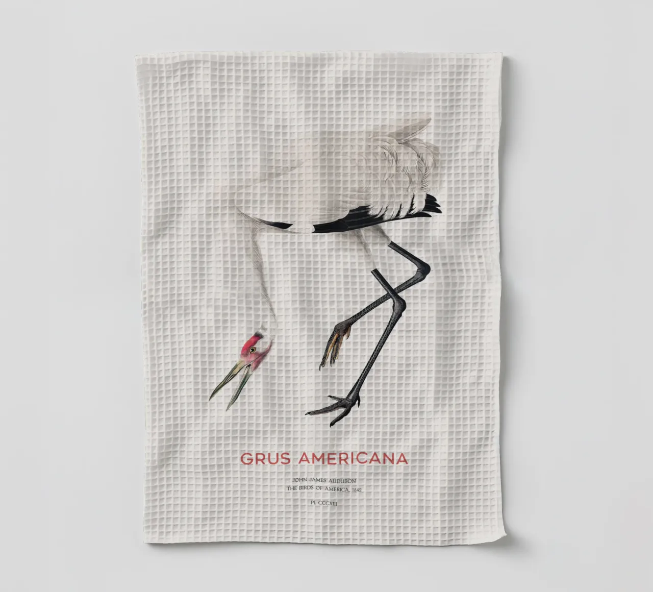 Grus americana oder Schreikranich Geschirrtuch von Vintagrafica