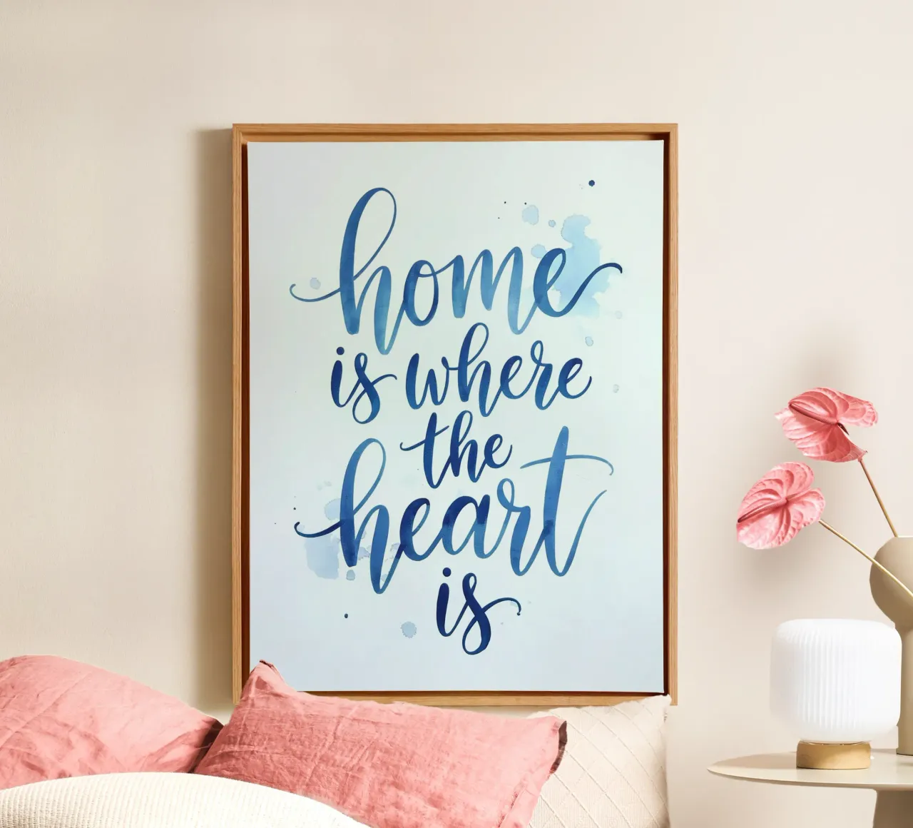 Home is where the heart is canvas by logic