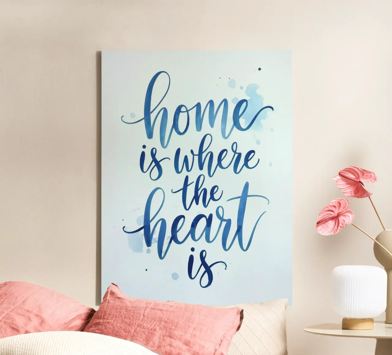 Home is where the heart is canvas by logic