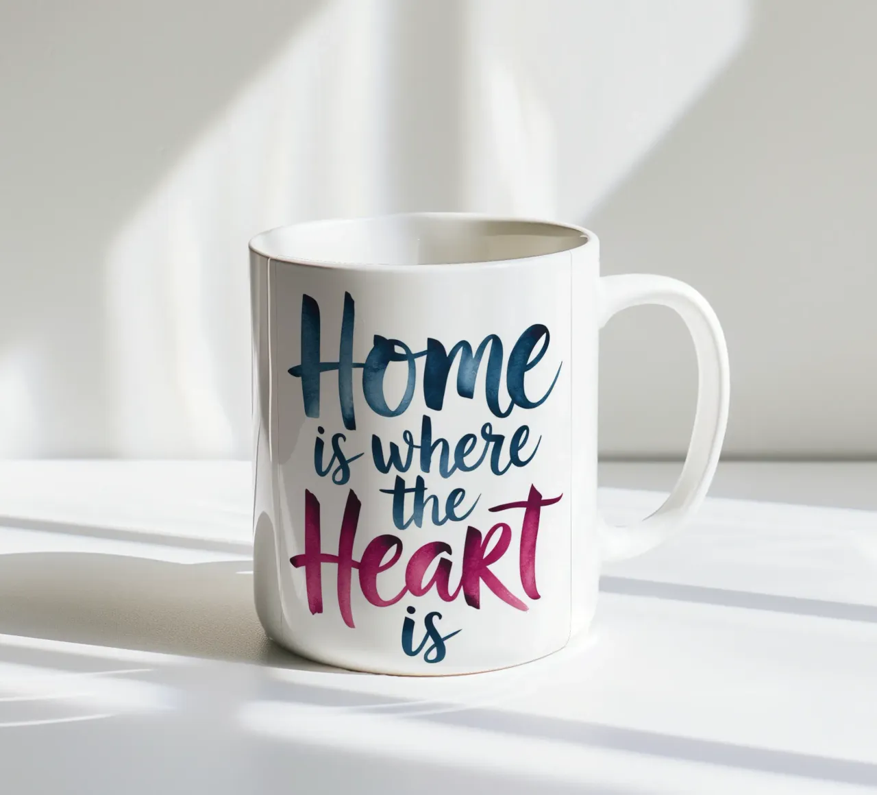 Home is where the heart is ceramic mug by logic