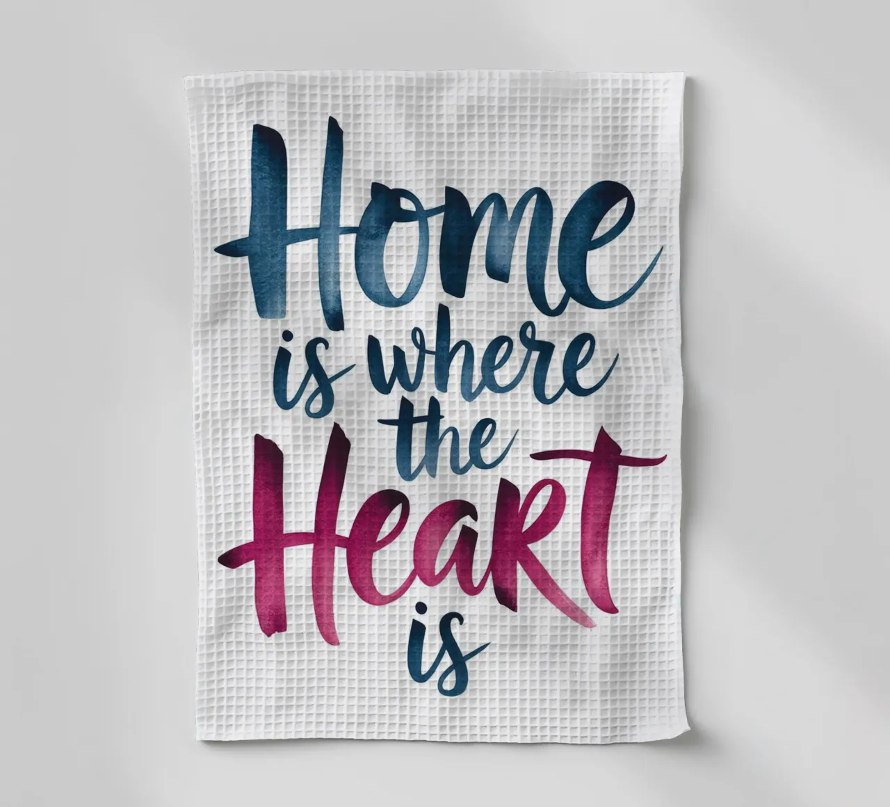 Home is where the heart is tea towel by logic