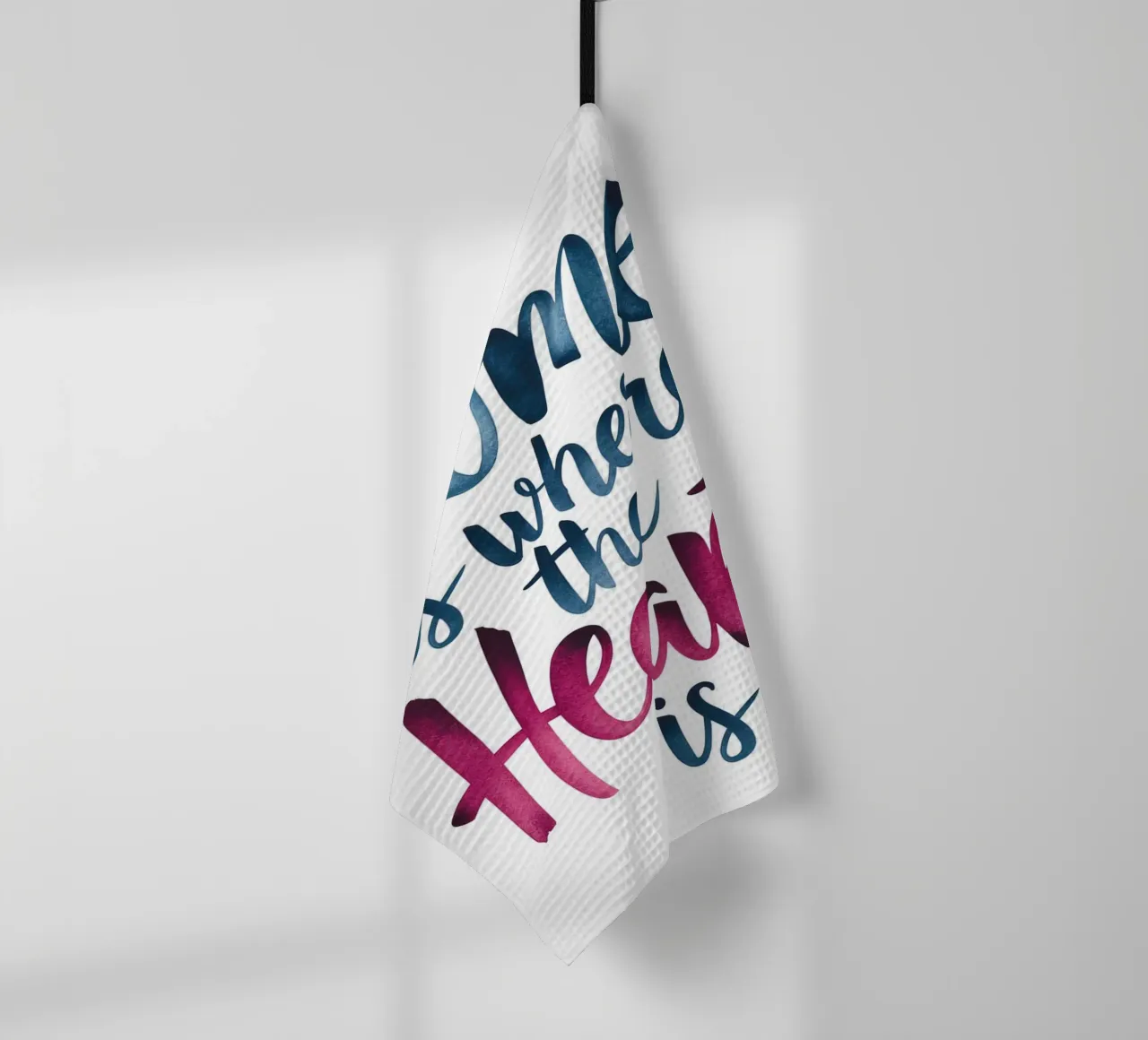 Home is where the heart is tea towel by logic