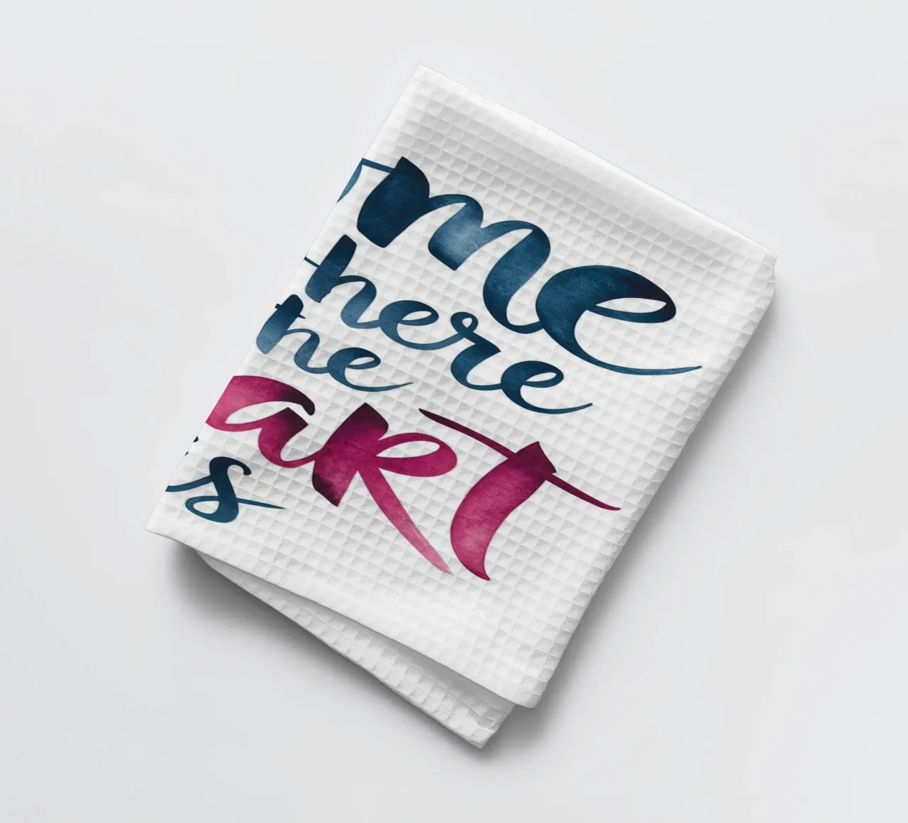Home is where the heart is tea towel by logic