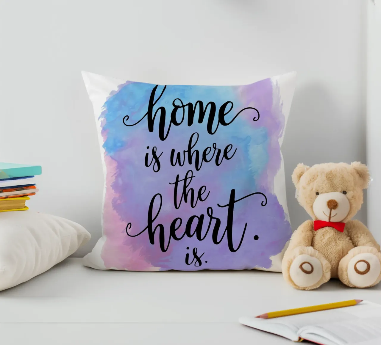 La casa è dove c'è il cuore cuscino da logic