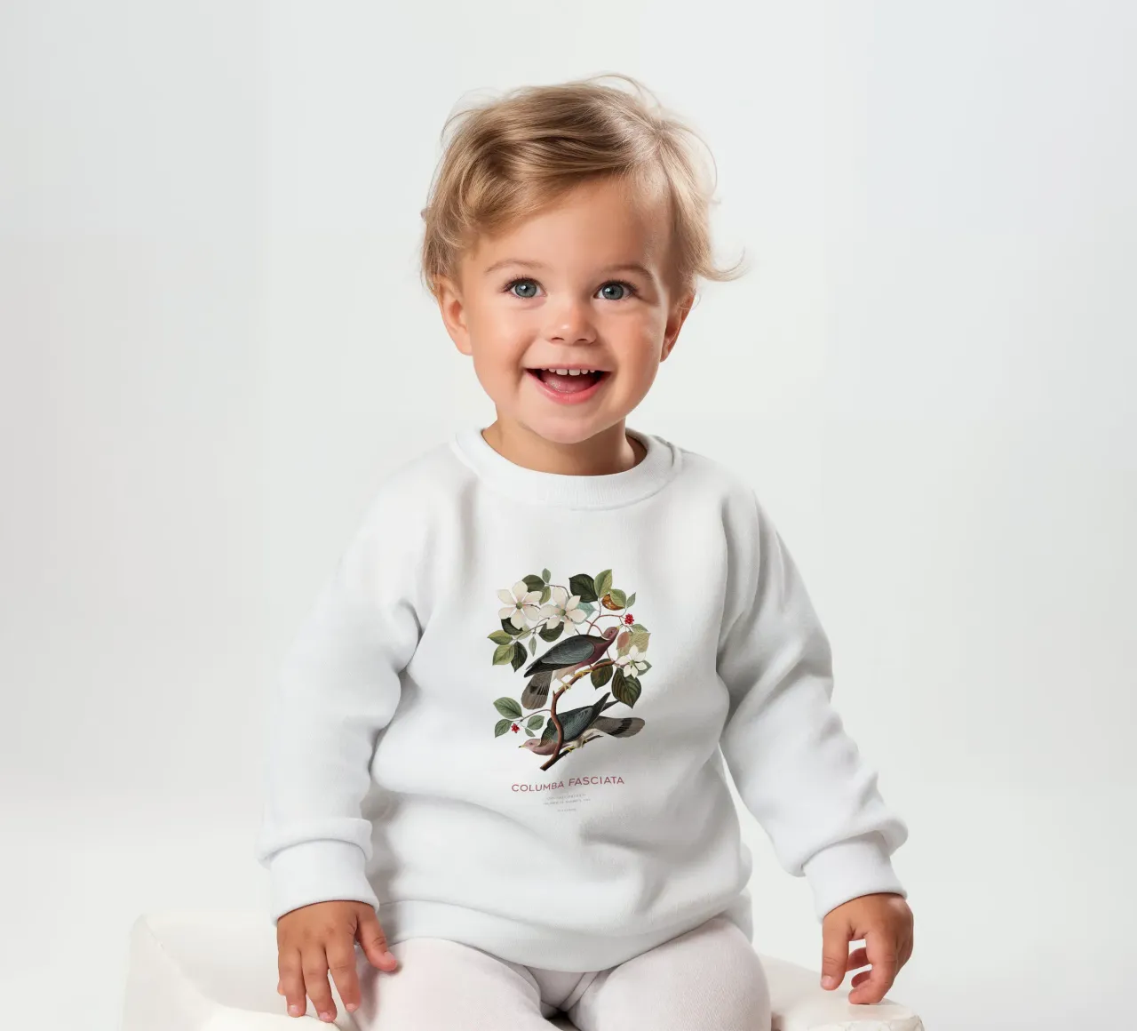 Bandtaube oder Columba fasciata Baby Sweatshirt von Vintagrafica