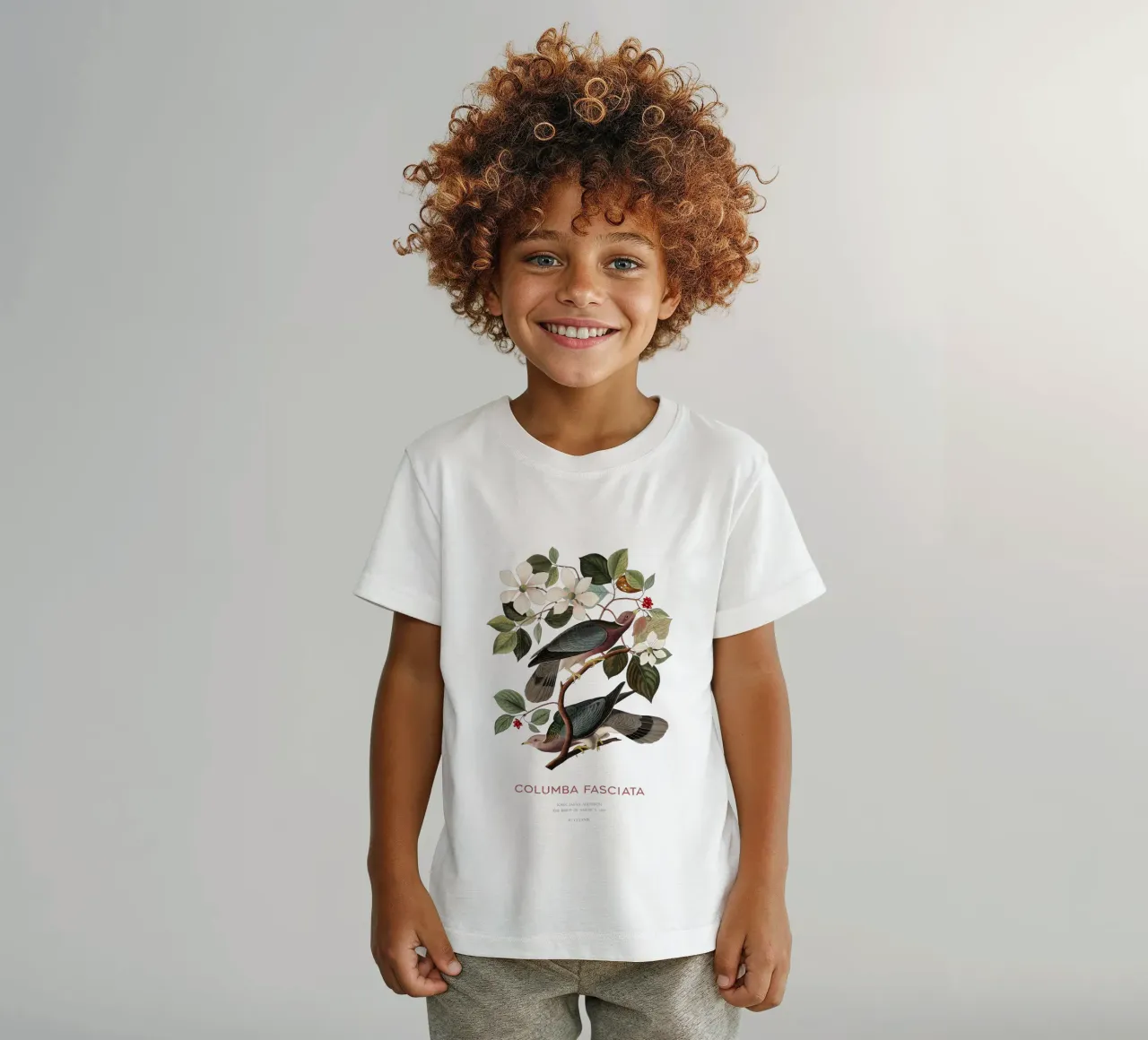 Piccione dalla coda a nastro o Columba fasciata t-shirt bambini da Vintagrafica