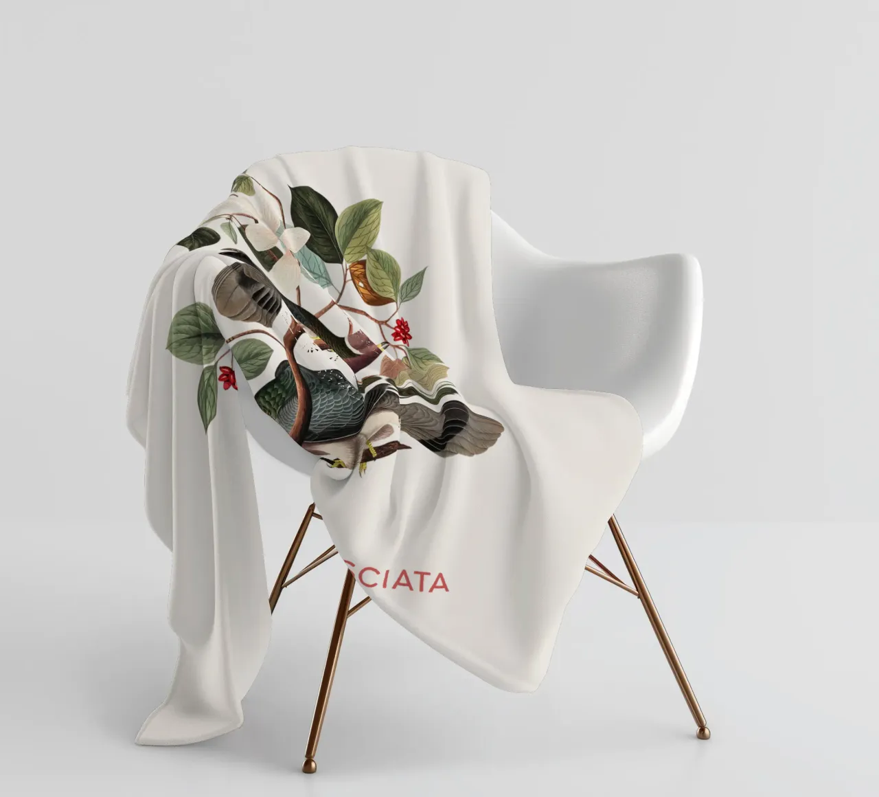 Piccione dalla coda a nastro o Columba fasciata coperta in pile da Vintagrafica