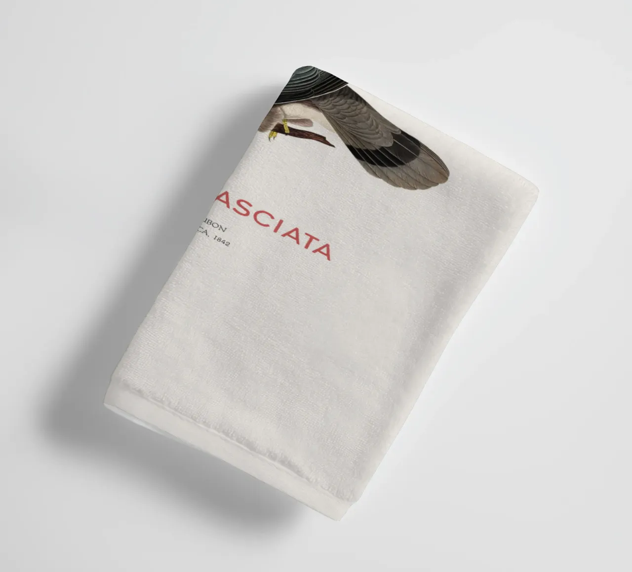 Piccione dalla coda a nastro o Columba fasciata asciugamano da bagno da Vintagrafica