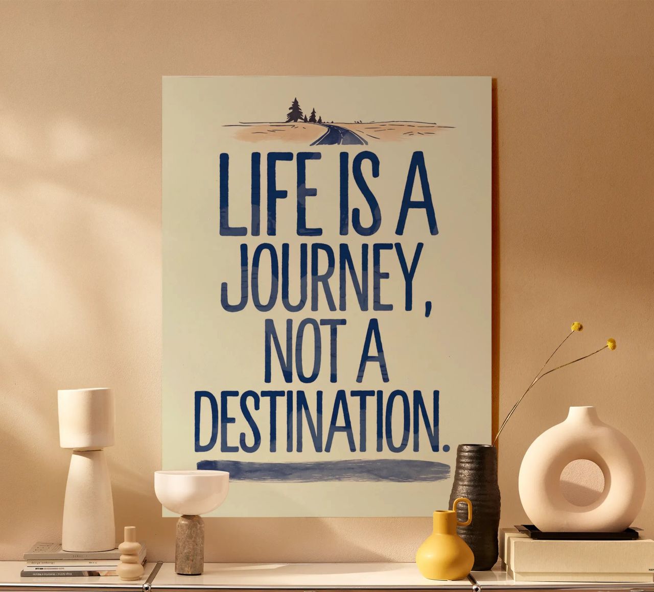 La vita è un viaggio, non una destinazione plexiglass da logic