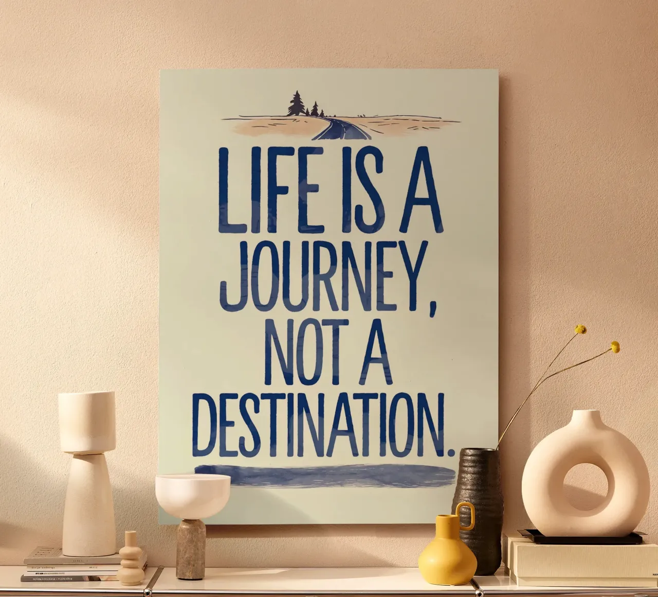 Life is a journey, not a destination alu-dibond by logic