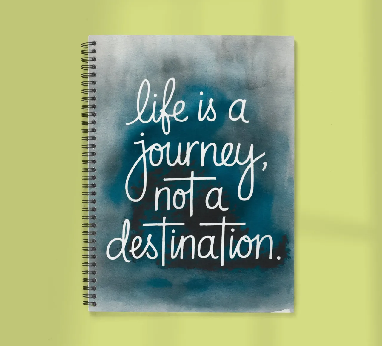 Life is a journey, not a destination spiral notebook by logic
