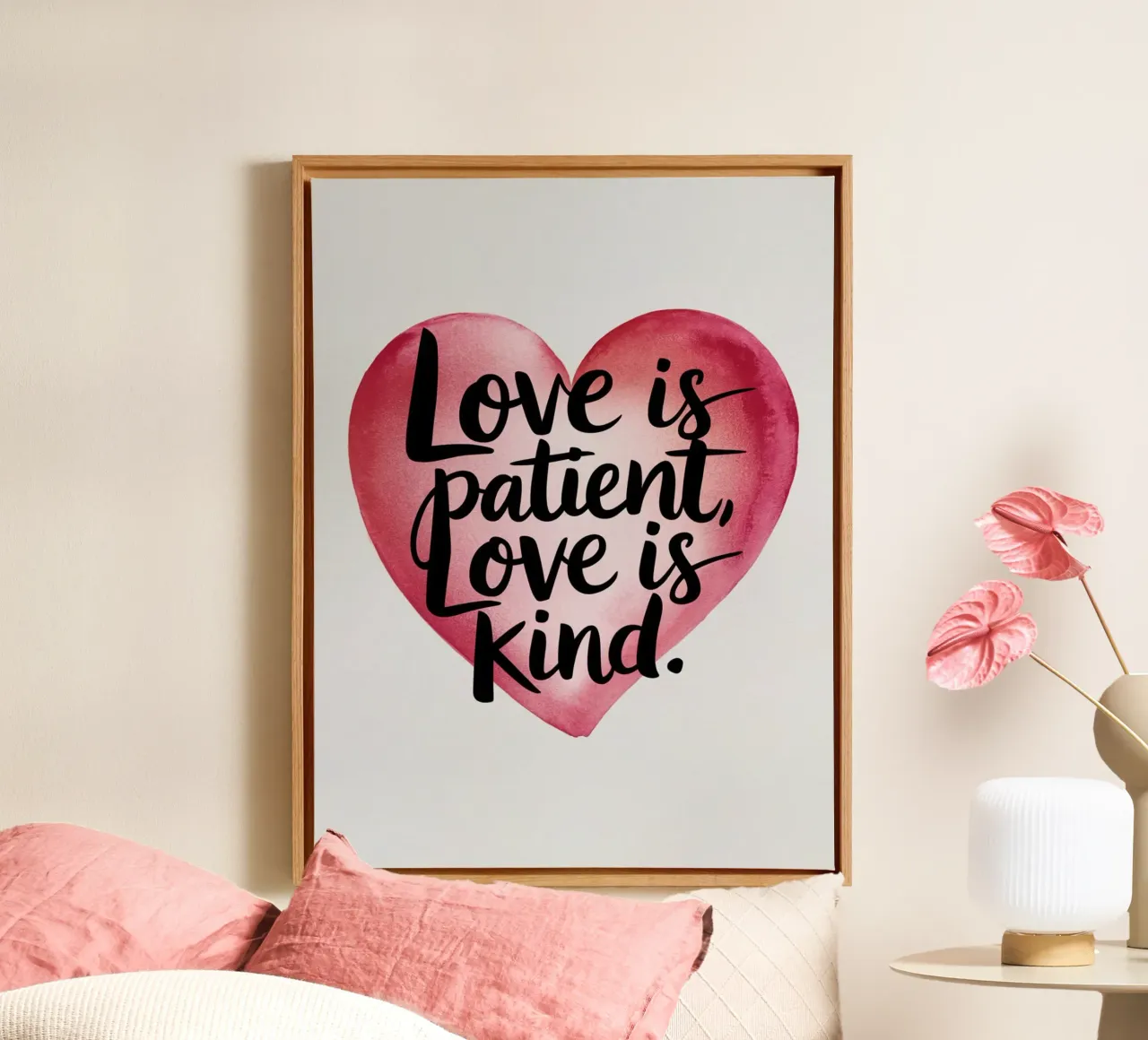 L'amore è paziente, l'amore è gentile tela da logic