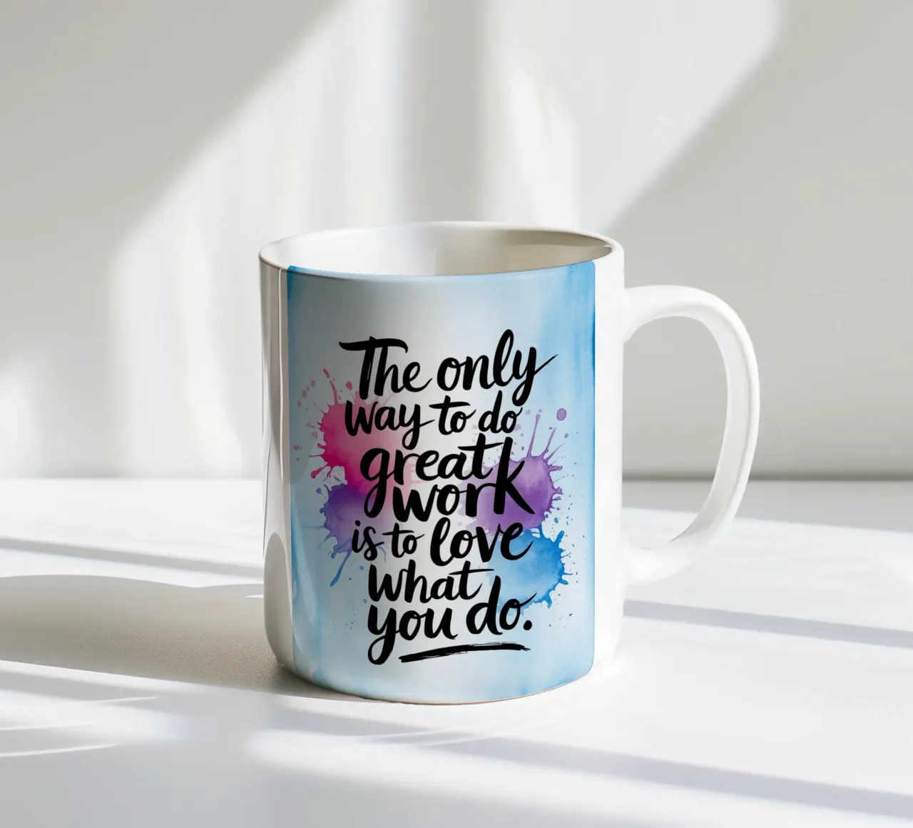 L'unico modo per fare un ottimo lavoro è amare ciò che si fa. tazza in ceramica da logic
