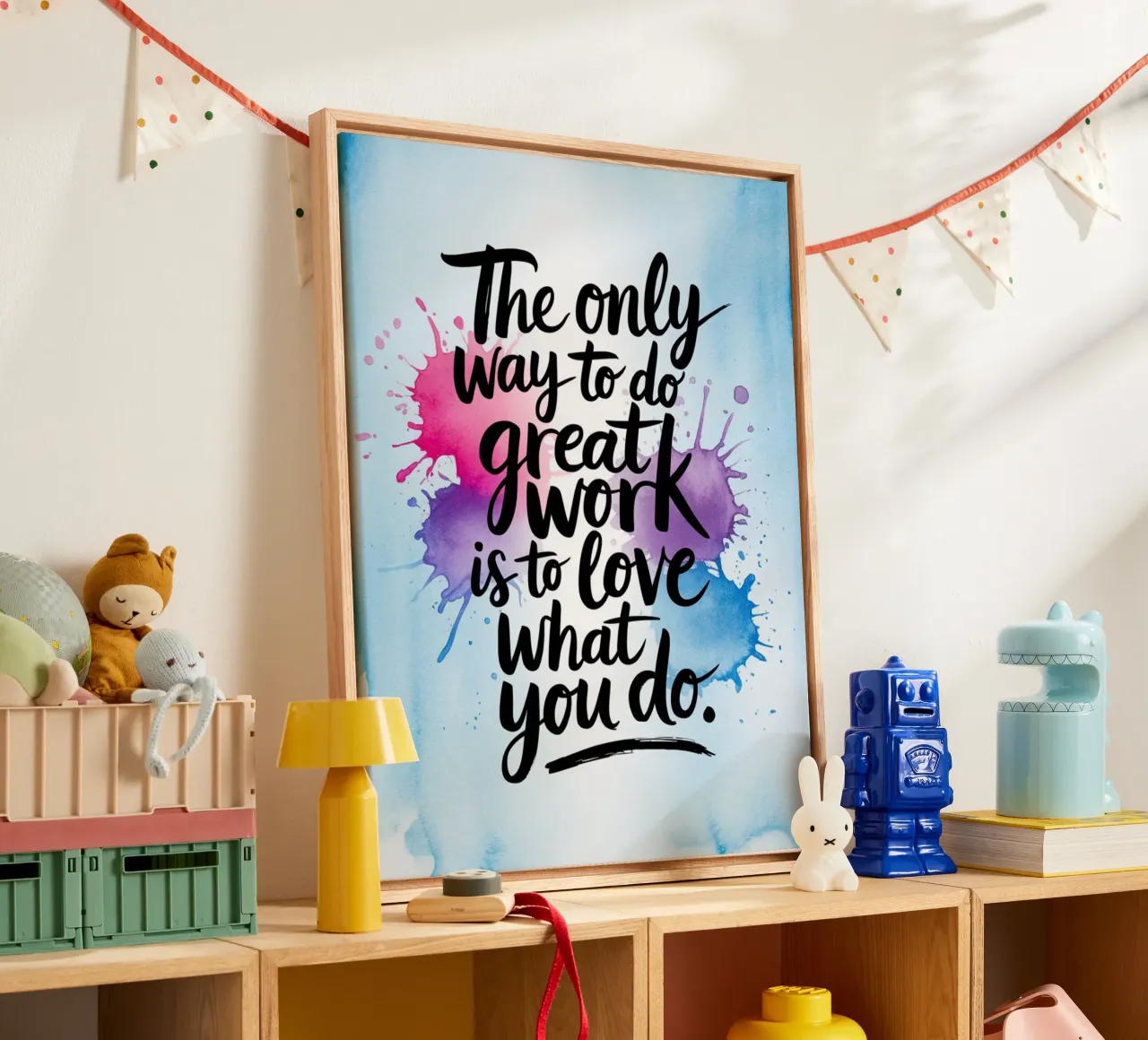 The only way to do great work is to love what you do. canvas by logic