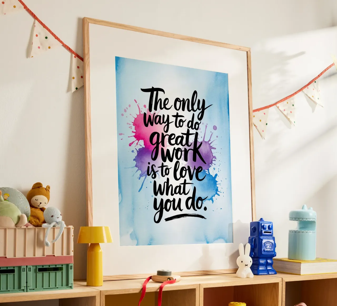 The only way to do great work is to love what you do. hahnemühle by logic