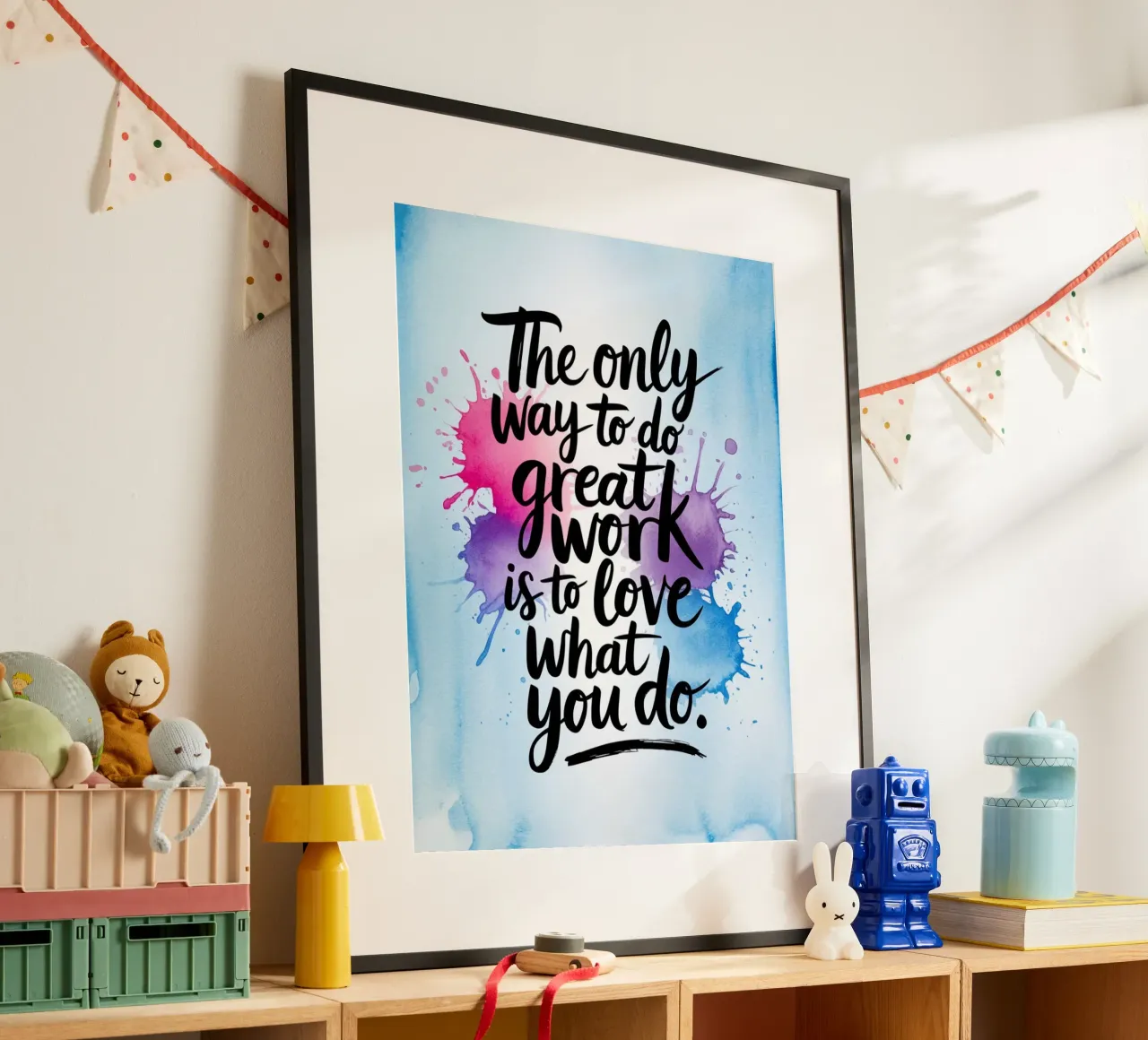 The only way to do great work is to love what you do. hahnemühle by logic