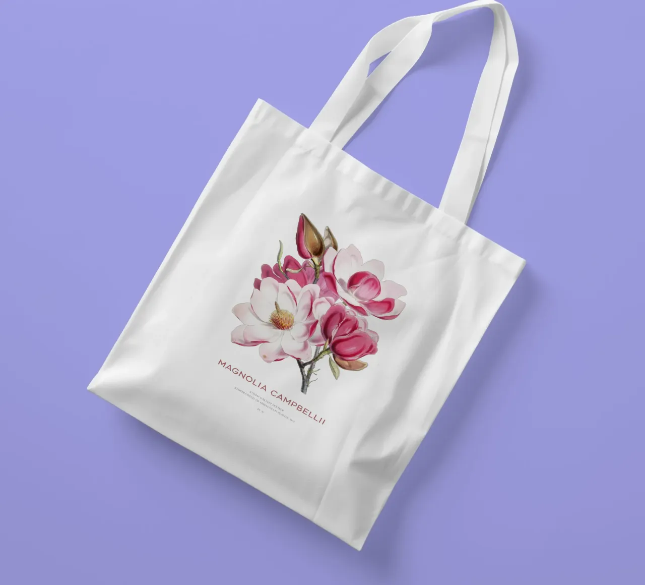 Campbellsche Magnolienblüte oder Magnolia campbellii Jutebeutel von Vintagrafica