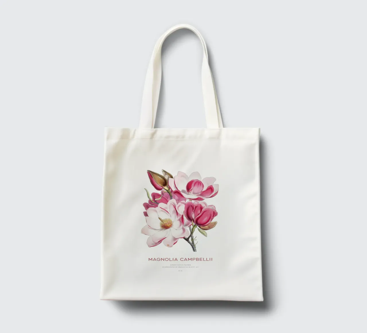Campbellsche Magnolienblüte oder Magnolia campbellii Jutebeutel von Vintagrafica